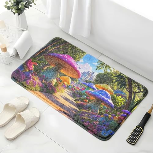 Badematte rutschfest 50X80Cm Violett Pilze Eckig Mikrofaser Badematte,Badezimmerteppich Absorbent Weicher Badteppich, Dichter Hochflor,Washable for Bathroom,Fußmatte, Haustiermatte Badematte rutschfest 50X80Cm Violett Pilze Eckig Mikrofaser Badematte,Badezimmerteppich Absorbent Weicher Badteppich, Dichter Hochflor,Washable for Bathroom,Fußmatte, Haustiermatte von Guoshuai