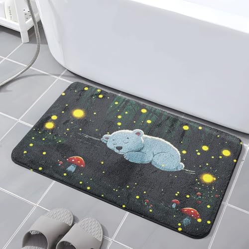 Badematte rutschfest 50X80Cm Weißer Bär Eckig Mikrofaser Badematte,Badezimmerteppich Absorbent Weicher Badteppich, Dichter Hochflor,Washable for Bathroom,Fußmatte, Haustiermatte Badematte rutschfest 50X80Cm Weißer Bär Eckig Mikrofaser Badematte,Badezimmerteppich Absorbent Weicher Badteppich, Dichter Hochflor,Washable for Bathroom,Fußmatte, Haustiermatte von Guoshuai