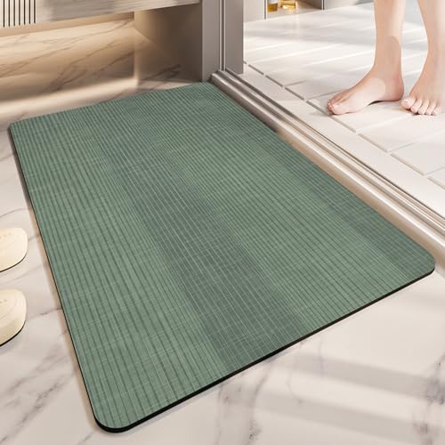 Badezimmerteppich 50X80Cm Grüner Streifen Moderne Badezimmer Matte Pflegeleicher Badematte,Weicher Und Bequemer Duschvorleger,Saugfähige Und Schnelltrocknende,Für Küche Badezimmer Toilette Badezimmerteppich 50X80Cm Grüner Streifen Moderne Badezimmer Matte Pflegeleicher Badematte,Weicher Und Bequemer Duschvorleger,Saugfähige Und Schnelltrocknende,Für Küche Badezimmer Toilette von Guoshuai