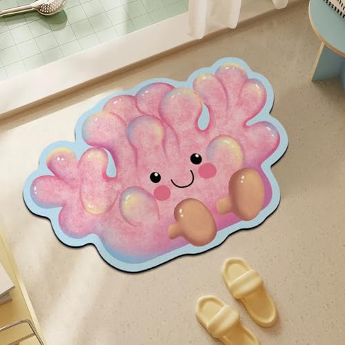 Badezimmerteppich 50X80Cm Pink Pflanzen Moderne Badezimmer Matte Pflegeleicher Badematte,Weicher Und Bequemer Duschvorleger,Saugfähige Und Schnelltrocknende,Für Küche Badezimmer Toilette Badezimmerteppich 50X80Cm Pink Pflanzen Moderne Badezimmer Matte Pflegeleicher Badematte,Weicher Und Bequemer Duschvorleger,Saugfähige Und Schnelltrocknende,Für Küche Badezimmer Toilette von Guoshuai