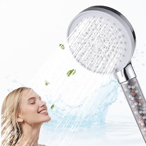 Guoxintech Filter Duschkopf Hochdruck Duschkopf mit 5 Sprühmodi Turbocharged Design Leistungsstarke Duschköpfe für hohen Wasserdruck Geeignet für Erwachsene Kinder Haustiere Häuser und Fitnessstudios von Guoxintech