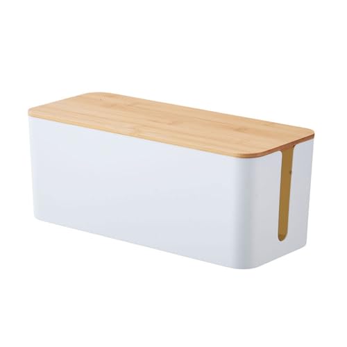 3 Pack Kabelbox Weiß FüR Schreibtisch,Fernseher,Computer,Usb-Hub (Power Strips Und Kabel) Und FüR Die Abdeckung,Kabelmanagement-Box Zum Kabel Verstecken Bei Kabelsalat – Klein - Groß,Kabelkasten von Guoyoocc