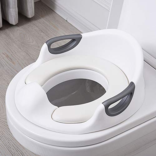 Gupamiga Toilettensitz Kinder Toilettentrainer WC Kinder Sitz Kinder Töpfchentrainer Töpfchen Training Sitze passt auf runde und ovalen Toiletten für Kinder Jungen und Mädchen (weiß) von Gupamiga