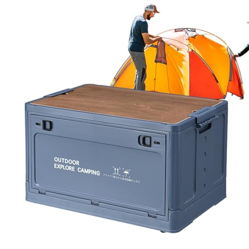 Campingbox Camping Aufbewahrungsbehälter, 33L/60L Picknickkorb Faltbar Plastik Aufbewahrungsbehälter Mit Deckel, Stapelbare Lagerkisten Auflagenbox Als Tischplatte Für Outdoor Camping Auto Kofferraum Campingbox Camping Aufbewahrungsbehälter, 33L/60L Picknickkorb Faltbar Plastik Aufbewahrungsbehälter Mit Deckel, Stapelbare Lagerkisten Auflagenbox Als Tischplatte Für Outdoor Camping Auto Kofferraum von Gupcaqosjw
