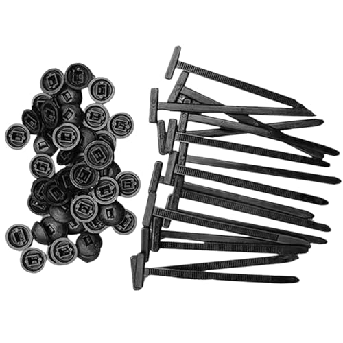 Gupcaqosjw 100 Stück Kabelbinder Schwarz Set, 9 X 2 X 0.5cm Kabelbinder Schnalle, Nylon Kabelbinders Verschlüsse, Cable Tie Buckle, Selbstsichernde Zipper Clips Für Zuhause, Büro, Garten Und Werkstatt von Gupcaqosjw