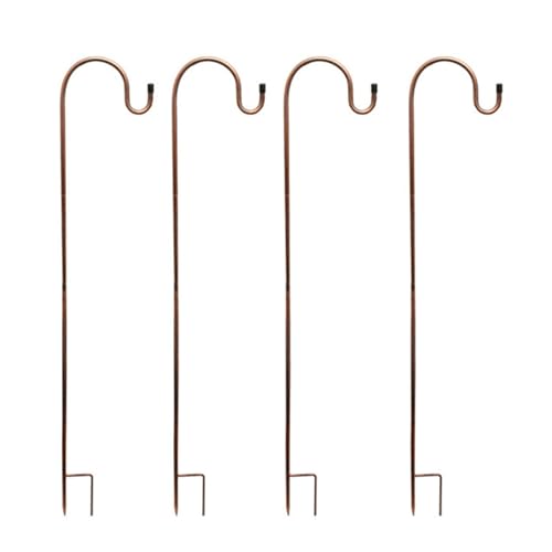 Gupcaqosjw 4 Stück Garten Schäferhaken Gartenstab Mit Haken Rost 32 Zoll Metall Gartenstab Verstellbarer Laternenstab Hakenhalter Für Laternen Weihnachtsbeleuchtung Solarleuchten Windspiel Vogelkäfige von Gupcaqosjw