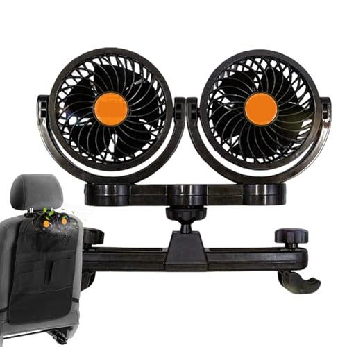 Gupcaqosjw Autositzventilatoren, Rücksitzventilator,Lüftungsfächerlüfter | Plug-and-Play-Einstellbare Doppelventil-Kühlsystem für LKWs, Camping und Haustiere Gupcaqosjw Autositzventilatoren, Rücksitzventilator,Lüftungsfächerlüfter | Plug-and-Play-Einstellbare Doppelventil-Kühlsystem für LKWs, Camping und Haustiere von Gupcaqosjw