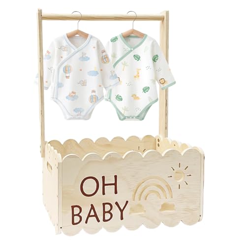 Gupcaqosjw Babygeschenk-Korb - Holzkiste Mit Griff | Spielzeugkiste & Kleideraufbewahrung Für Mädchen Kinderzimmer Dekoration Gupcaqosjw Babygeschenk-Korb - Holzkiste Mit Griff | Spielzeugkiste & Kleideraufbewahrung Für Mädchen Kinderzimmer Dekoration von Gupcaqosjw