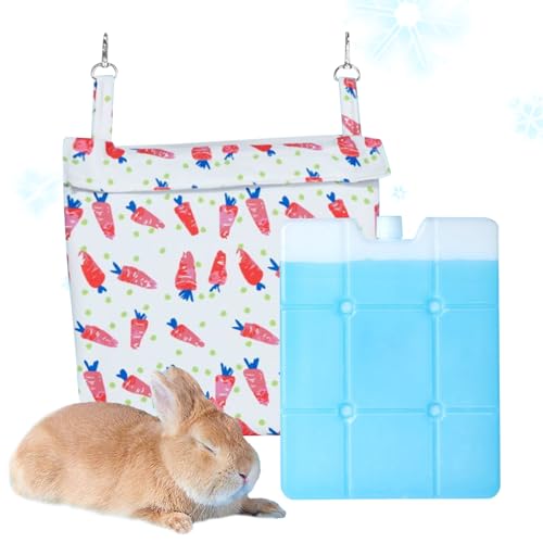 Gupcaqosjw Bunny Cooling Matte,Kaninchen Welpen Kühlunterlage - Tragbare Kausichere Kühlmatte Für Sommer Reisen Auto Sofa Transportbox Außengarten von Gupcaqosjw