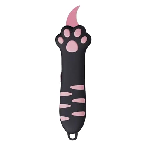 Gupcaqosjw Cat Claw Cutter, Box Messer, 14,3x3.9x2.2cm Einziehbarer Boxschneider, Edelstahl Teleskopkartonschneider, Tragbarer Katzenpfotenumschlag -Slitter, Süßes Werkzeug Zum Öffnen von Gupcaqosjw