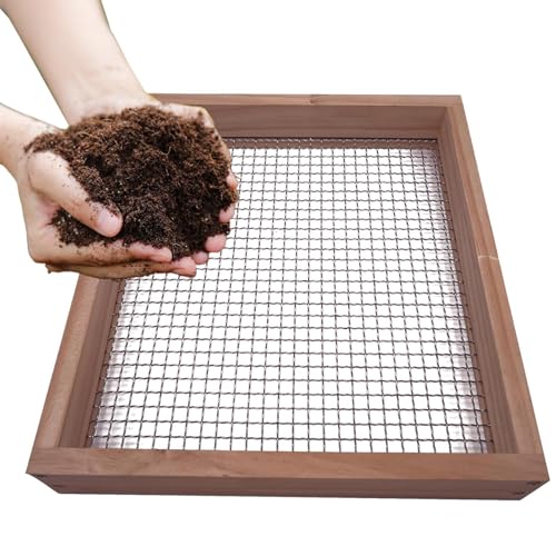 Gupcaqosjw Dirt Sifing Screen, hölzerner Rock Sifter,Multifunktioneller Schaltgarten Sifter - Rost-Sicht-Bonsai-Werkzeug, wiederverwendbares Siebnetz für Gartenbauprojekte Gupcaqosjw Dirt Sifing Screen, hölzerner Rock Sifter,Multifunktioneller Schaltgarten Sifter - Rost-Sicht-Bonsai-Werkzeug, wiederverwendbares Siebnetz für Gartenbauprojekte von Gupcaqosjw
