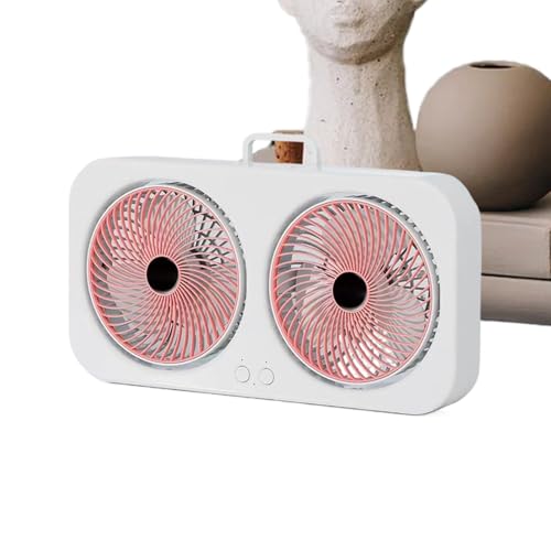 Gupcaqosjw Doppelkopf Lüfter, Tischventilator, Tisch Ventilatoren Leise, Schreibtischlüfter, Kompakter Doppelkopf-Personallüfter Mit Persönlicher Kühlfunktion, Leistungsstarker Aufladbarer Aufhängbare Gupcaqosjw Doppelkopf Lüfter, Tischventilator, Tisch Ventilatoren Leise, Schreibtischlüfter, Kompakter Doppelkopf-Personallüfter Mit Persönlicher Kühlfunktion, Leistungsstarker Aufladbarer Aufhängbare von Gupcaqosjw
