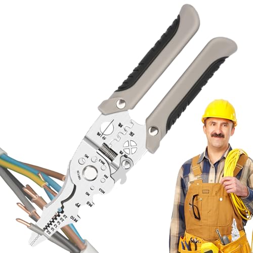Gupcaqosjw Drahtstripper faltbar, 18-in-1 Multifunktionale Faltungszange - 18-in-1-faltbarer multifunktionaler Drahtkabelschneider und Crimp-Werkzeug | Haushaltsverdrahtungswerkzeuge mit nicht von Gupcaqosjw