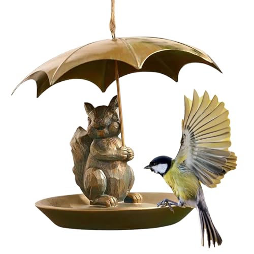 Gupcaqosjw Eichhörnchen Schirm Vogelfutterhaus | Metall-Futterautomat Für Den Außenbereich Mit Regenschirm - Futterplatz Dekorativer Gartenschmuck Für Terrassen Gupcaqosjw Eichhörnchen Schirm Vogelfutterhaus | Metall-Futterautomat Für Den Außenbereich Mit Regenschirm - Futterplatz Dekorativer Gartenschmuck Für Terrassen von Gupcaqosjw