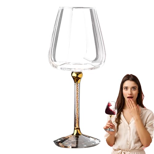 Gupcaqosjw Elegante Weingläser, 8 × 5.7 × 23.4 Cm Rotierendes Weinglas, Drehendes Weinglas, Hohe Weingläser, Weinbeche, Drehendes Weindekanter Glas, Rotierende Kelche, Kristallglas von Gupcaqosjw