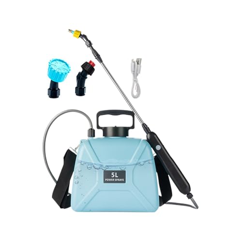 Gupcaqosjw Elektrischer Wassersprüher | 5L Gartensprüher - 3 Sprühdüsen Bewässerungsgerät mit Schultergurt und Teleskopstange für Gartenpflanzen Pool Hof Boden Fenster Autopflege Gupcaqosjw Elektrischer Wassersprüher | 5L Gartensprüher - 3 Sprühdüsen Bewässerungsgerät mit Schultergurt und Teleskopstange für Gartenpflanzen Pool Hof Boden Fenster Autopflege von Gupcaqosjw