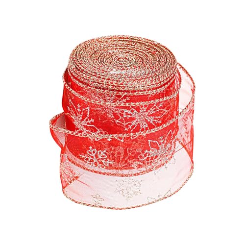 Gupcaqosjw Festliches Band - Weihnachts Geschenkband Rolle Für Geschenkverpackung,Dekorationsband Für Schleifen Schmuck Ohrschmuck Haaraccessoires Blumengestecke Gupcaqosjw Festliches Band - Weihnachts Geschenkband Rolle Für Geschenkverpackung,Dekorationsband Für Schleifen Schmuck Ohrschmuck Haaraccessoires Blumengestecke von Gupcaqosjw