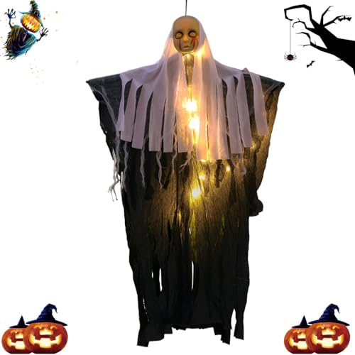 Gupcaqosjw Geisterschmuck | Licht Geist Mit Grusel Faktor,85 cm Halloween Deko Für Wand Baum Draußen Garten Fenster Tür Vordereingang Gupcaqosjw Geisterschmuck | Licht Geist Mit Grusel Faktor,85 cm Halloween Deko Für Wand Baum Draußen Garten Fenster Tür Vordereingang von Gupcaqosjw