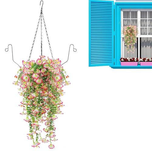 Gupcaqosjw Hängbare Körbe Mit Künstlichen Blumen | Künstliche Hängepflanzen Und Blumenkörbe - Schwebende Florale Deko Für Balkon Hochzeit Wohnzimmer Garten Terrasse Flur Zimmer Eingangsbereich Gupcaqosjw Hängbare Körbe Mit Künstlichen Blumen | Künstliche Hängepflanzen Und Blumenkörbe - Schwebende Florale Deko Für Balkon Hochzeit Wohnzimmer Garten Terrasse Flur Zimmer Eingangsbereich von Gupcaqosjw