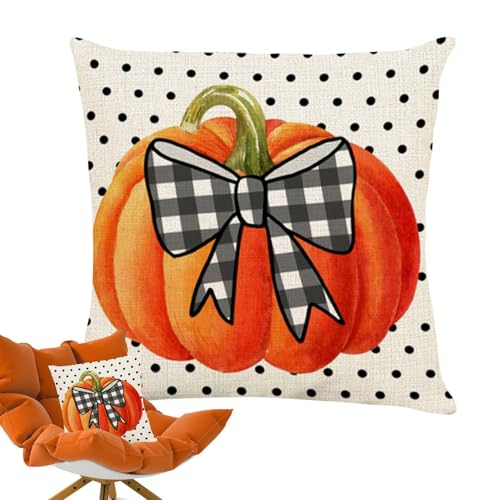Gupcaqosjw Halloween Kissenbezug | Weiche Kissenhülle - 45x45 cm Festliche Deko für Wohnzimmer Sofa Bett Party von Gupcaqosjw