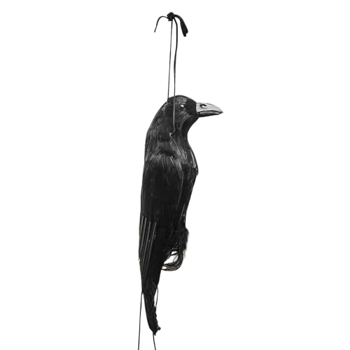 Gupcaqosjw Halloween-Krähendekoration - Krähenfigur Für Den Außenbereich - Halloween Deko Dekorative Vogelfigur Für Weihnachtsfeier Gupcaqosjw Halloween-Krähendekoration - Krähenfigur Für Den Außenbereich - Halloween Deko Dekorative Vogelfigur Für Weihnachtsfeier von Gupcaqosjw