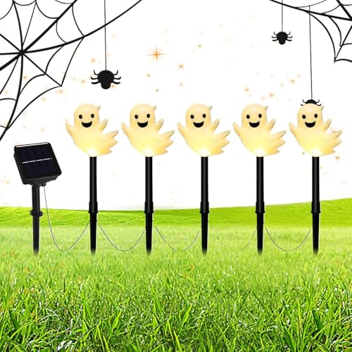 Gupcaqosjw Halloween Staken Deko | 5-TLG solarbetriebene -Steckerleuchten - wasserdichte Dekoration Halloween Beleuchtungsschild - Für Garten, Friedhof, Rasen, Einfahrt, Terrasse Und Gehweg Gupcaqosjw Halloween Staken Deko | 5-TLG solarbetriebene -Steckerleuchten - wasserdichte Dekoration Halloween Beleuchtungsschild - Für Garten, Friedhof, Rasen, Einfahrt, Terrasse Und Gehweg von Gupcaqosjw