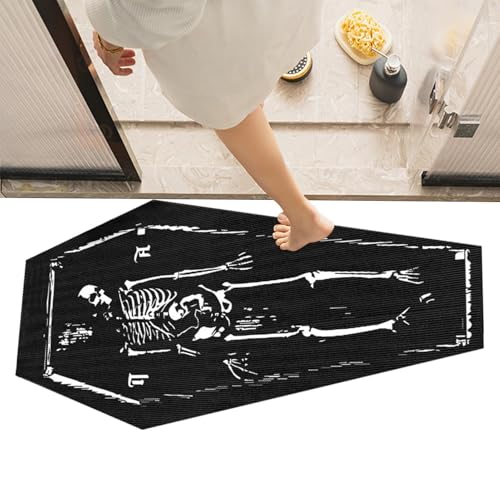 Gupcaqosjw Halloween Türmatte | Gothic Türmatte für Vordereingang und Hintereingang im Außenbereich - Waschbare Schnelltrocknende Matte Für Herbst Eingangsbereich Wohnung Bad Küche Innen Außen von Gupcaqosjw