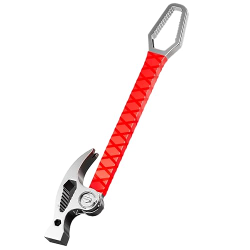 Gupcaqosjw Hammer mit gerader Klaue | Multifunktionaler Kla hammer mit Schraubenschlüssel-Funktion und rutschfestem Griff | Robustes Haus Reparatur Werkzeug Für Vater Großvater | Geschenk Für Männer von Gupcaqosjw