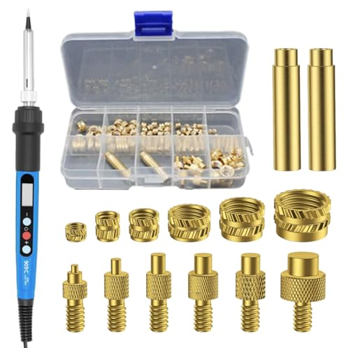 Gupcaqosjw Hitzesetz-Einsätze,Gewindeeinsätze Set | Multifunktionales Lötspitzen-Set Für Möbelpflege, Haushalt Und Industrielle Reparaturen von Gupcaqosjw