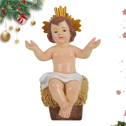 Gupcaqosjw Jesuskind Figur Mini Krippe,Kunstharz Jesuskind Krippe Skulptur - Weihnachtsdekoration Katholisch Schreinerarbeit Deko für Tisch Zuhause Büro Kirche Fest Gupcaqosjw Jesuskind Figur Mini Krippe,Kunstharz Jesuskind Krippe Skulptur - Weihnachtsdekoration Katholisch Schreinerarbeit Deko für Tisch Zuhause Büro Kirche Fest von Gupcaqosjw