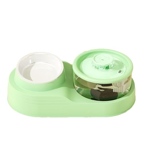 Gupcaqosjw Katzenfutter- und Wasserspender, automatischer Katzenfuttermittel | 2 in 1 Automatic Hundefutterer,Neigungsunterstützung, ruhiges Design, Fütterung und Bewässerung für den Haushaltsgebrauch von Gupcaqosjw
