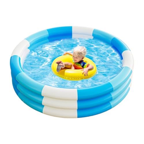 Gupcaqosjw Kinder Aufblasbarer Pool, 145x25 cm Planschbecken, Aufblasbares Schwimmbad, Aufblasbarer Pool, Runder Aufblasbarer Kinderpool, Baby Schwimmbecken, Kinder Außen Garten Wasser Spielen Pool von Gupcaqosjw