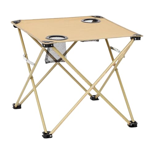 Gupcaqosjw Klapptisch Für Camping | Klappbarer Tisch mit 2 Getränkehaltern - Im Freien Tragbarer Schreibtisch Campingzubehör für Essen Reisen Wandern Angeln Hof Terrasse Balkon Garten Zuhause von Gupcaqosjw