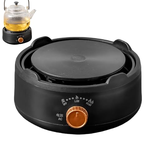 Gupcaqosjw Kleine elektrische Kochplatte | Teekocher - Einstellbares Kochfeld mit Kaffeewärmer-Funktion und stufenloser Temperaturregelung für Küche Haushalt Reise Camping Picknick Outdoor und von Gupcaqosjw