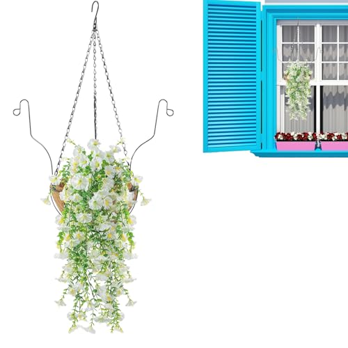 Gupcaqosjw Künstliche Hängbare Blumen Mit Korb - Künstliche Außenblumen Mit Hängbarem Korb - Schwebende Florale Deko Für Balkon Hochzeit Wohnzimmer Garten Terrasse Flur Zimmer Eingangsbereich Gupcaqosjw Künstliche Hängbare Blumen Mit Korb - Künstliche Außenblumen Mit Hängbarem Korb - Schwebende Florale Deko Für Balkon Hochzeit Wohnzimmer Garten Terrasse Flur Zimmer Eingangsbereich von Gupcaqosjw