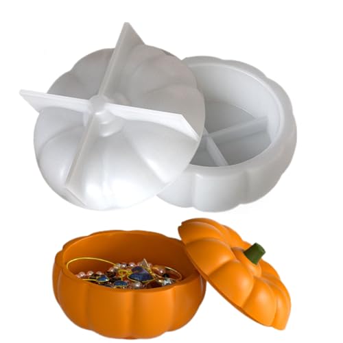 Gupcaqosjw Kürbis Silikonform - Halloween Resin Form Für Bonbonschachteln - Antihaft Deko Zum Gießen Von Gips Ton Schokolade Fondant Schmuck Fensterdekoration Partys Geburtstage Hochzeiten von Gupcaqosjw