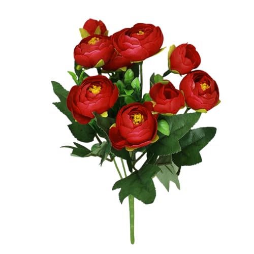 Gupcaqosjw Kunstseidenblumen - Seidene Kunstblumen,Natürliche Kamelien Langlebige Florale Deko Für Vase Wohnzimmer Schlafzimmer Garten Gupcaqosjw Kunstseidenblumen - Seidene Kunstblumen,Natürliche Kamelien Langlebige Florale Deko Für Vase Wohnzimmer Schlafzimmer Garten von Gupcaqosjw