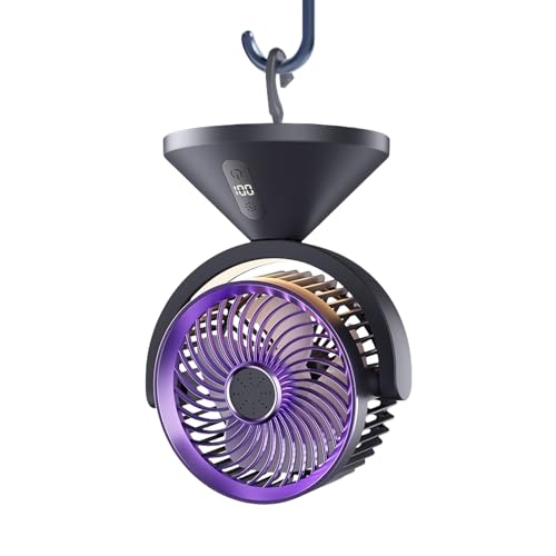 Gupcaqosjw Luftumwälzungsventilator Für Schreibtisch,USB Aufladbarer Elektrischer Luftzirkulationsventilator | Entspannung Arbeitsbegleitung Mit LED Nachtlicht Funktion von Gupcaqosjw