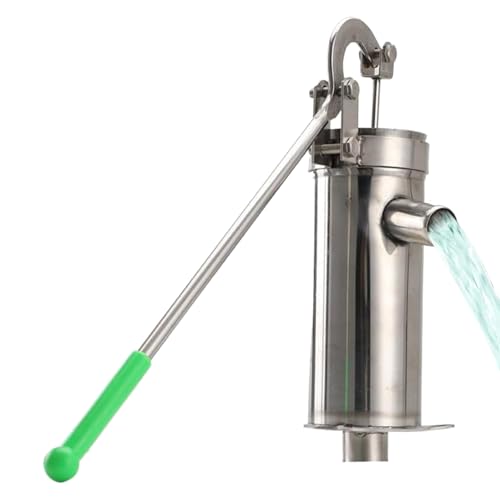 Gupcaqosjw Manuelles Brunnenpumpe, Gartenpumpe Handschwenkpumpe Schwengelpumpe Mit Langem Griff Gartenpumpe Für 10 M Grundwasser Wassertiefe Für Den Außenbereich, Haus, Hof, Garten, Teich, Bauernhof von Gupcaqosjw