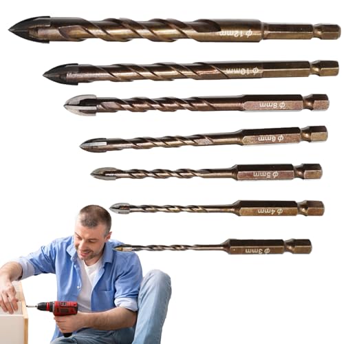Gupcaqosjw Mauerbohrer Set,Fliesenbohrer Set | 7 Teilig Präzisions Hammerbohrspitze Extra Robust Für Granit Marmor Fliesen Keramik Gupcaqosjw Mauerbohrer Set,Fliesenbohrer Set | 7 Teilig Präzisions Hammerbohrspitze Extra Robust Für Granit Marmor Fliesen Keramik von Gupcaqosjw