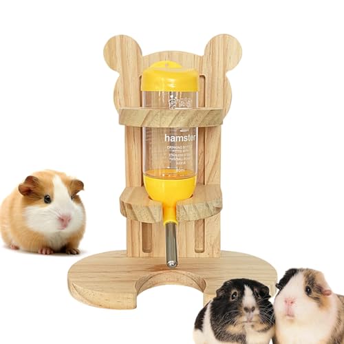 Gupcaqosjw Meerschweinchen-Wasserflaschenständer – 80 ml Hamsterhalter aus Holz, kein Tropfen, kleiner Tierflaschenständer, Bär-Cartoon-Form für syrische Gupcaqosjw Meerschweinchen-Wasserflaschenständer – 80 ml Hamsterhalter aus Holz, kein Tropfen, kleiner Tierflaschenständer, Bär-Cartoon-Form für syrische von Gupcaqosjw