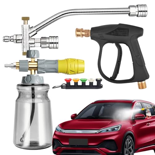 Gupcaqosjw Schaumspülgerät Für Autowäsche | Druck Schaumgenerator & Hochdruckreiniger | Einfache Montage Reinigungswerkzeug Für Einfahrten LKW Dächer Motorräder Böden von Gupcaqosjw