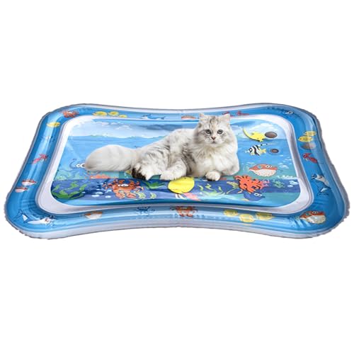 Gupcaqosjw Sensorische Wasserspielmatte Katze, 66 X 50 cm Wasserspielmatte, Spiel Wassermatte Hund, Haustier-Katzen-Kühlspielmatte, Wasser-Sensor-Pad, Sommer-Tiefschlafmatte Gupcaqosjw Sensorische Wasserspielmatte Katze, 66 X 50 cm Wasserspielmatte, Spiel Wassermatte Hund, Haustier-Katzen-Kühlspielmatte, Wasser-Sensor-Pad, Sommer-Tiefschlafmatte von Gupcaqosjw