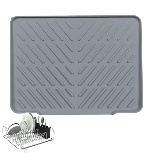 Gupcaqosjw Silicone Trockenmatte Für Arbeitsplatte,Spülbeckenmatte Arbeitsplatte Geschirrablauf Antiverschütten - Hygienisch Schnelltrocknend Für Spülbereich Kochutensilien von Gupcaqosjw