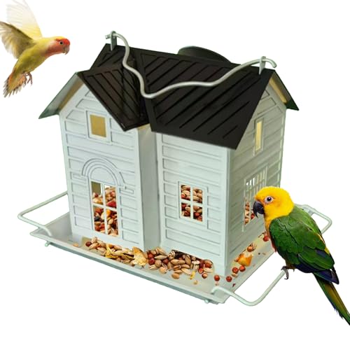 Gupcaqosjw Solar Bird Feeder, Solar Hummingbird Feeder,Hangable Metal Hummingbird -Lebensmittelspender mit solarbetriebenem Licht | Bluebird Food Feeding Behälter für Garten, Garten, Terrasse von Gupcaqosjw