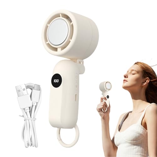 Gupcaqosjw Tragbarer Handventilator Wiederaufladbar | Kompakte Persönliche Kühlung Für Unterwegs,USB-Aufladbar Mit LED-Display & Leiser 3-Stufen-Funktion Für Unterwegs, Camping, Und Gupcaqosjw Tragbarer Handventilator Wiederaufladbar | Kompakte Persönliche Kühlung Für Unterwegs,USB-Aufladbar Mit LED-Display & Leiser 3-Stufen-Funktion Für Unterwegs, Camping, Und von Gupcaqosjw