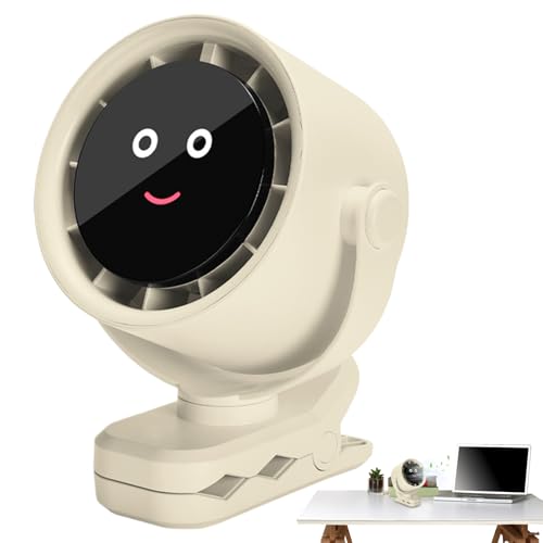 Gupcaqosjw Tragbarer Klemmventilator - Tragbarer Klemmventilator Mit Akku Und USB-Aufladung | Leises Kühlgerät 720-Grad-Drehung Für Zuhause Camping Reise Pendeln Nachttisch von Gupcaqosjw
