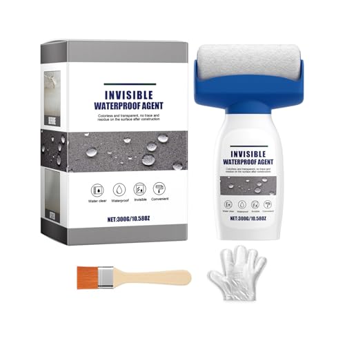 Gupcaqosjw Transparenter Wasserdichter Klebstoff - Dachabdichtung Mit Pinsel & Handschuhen | Hochhaftendes Reparaturmaterial Für Kellerrisse Dachrinnen Beton von Gupcaqosjw
