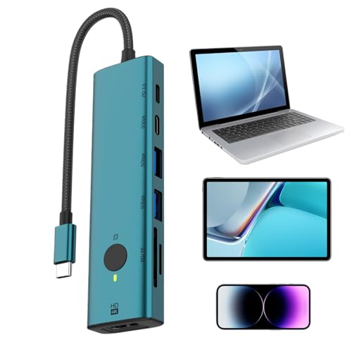 Gupcaqosjw USB-Splitter | USB 3.0 Dockingstation,7-Fach Verteiler mit 5 Gbps und 4K Auflösung Bildschirmschlaffunktion für Laptop und PC-Monitor Gupcaqosjw USB-Splitter | USB 3.0 Dockingstation,7-Fach Verteiler mit 5 Gbps und 4K Auflösung Bildschirmschlaffunktion für Laptop und PC-Monitor von Gupcaqosjw