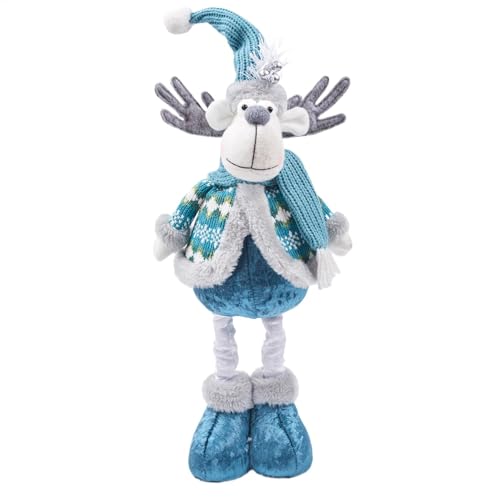 Gupcaqosjw Weihnachten Einziehbare Puppe, Verstellbare Teleskop Weihnachtsfiguren, Weiche Blaue Weihnachtsmannpuppe Mit Teleskopbeinen, Weihnachtsmann Puppenfigur, Weihnachts Stehpuppen von Gupcaqosjw